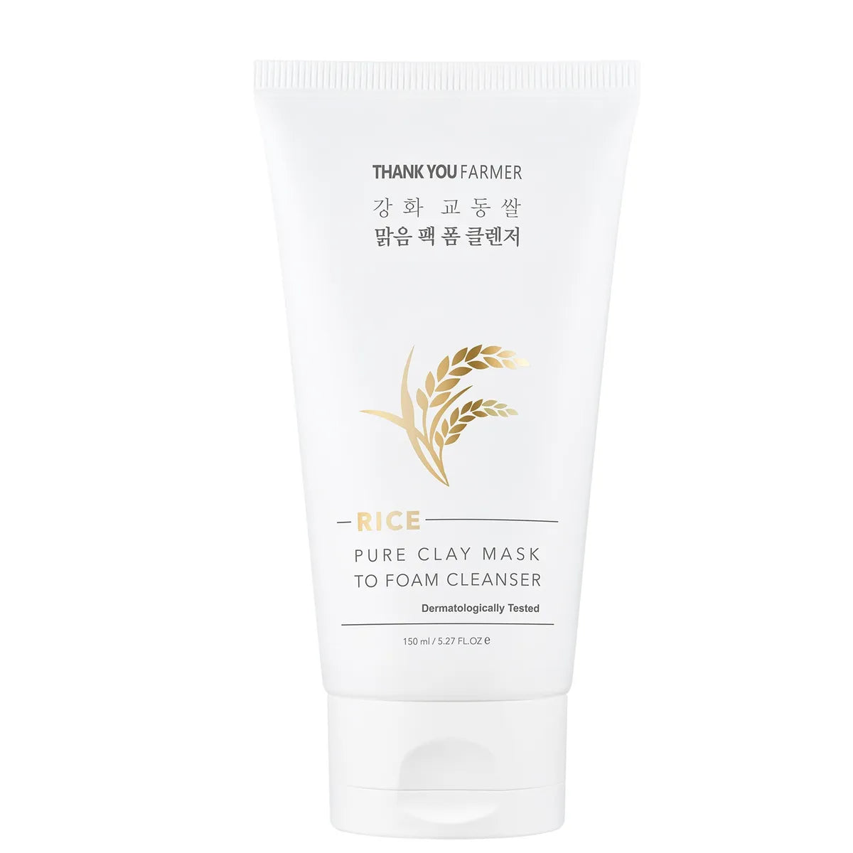 Thank You Farmer Rice Pure Clay Mask to Foam Cleanser 150 ml