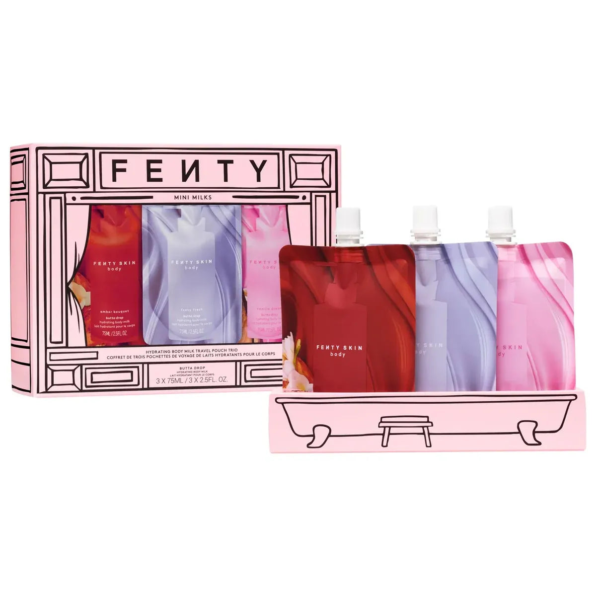 Fenty Beauty Mini Milks Hydrating Body Milk Travel Trio