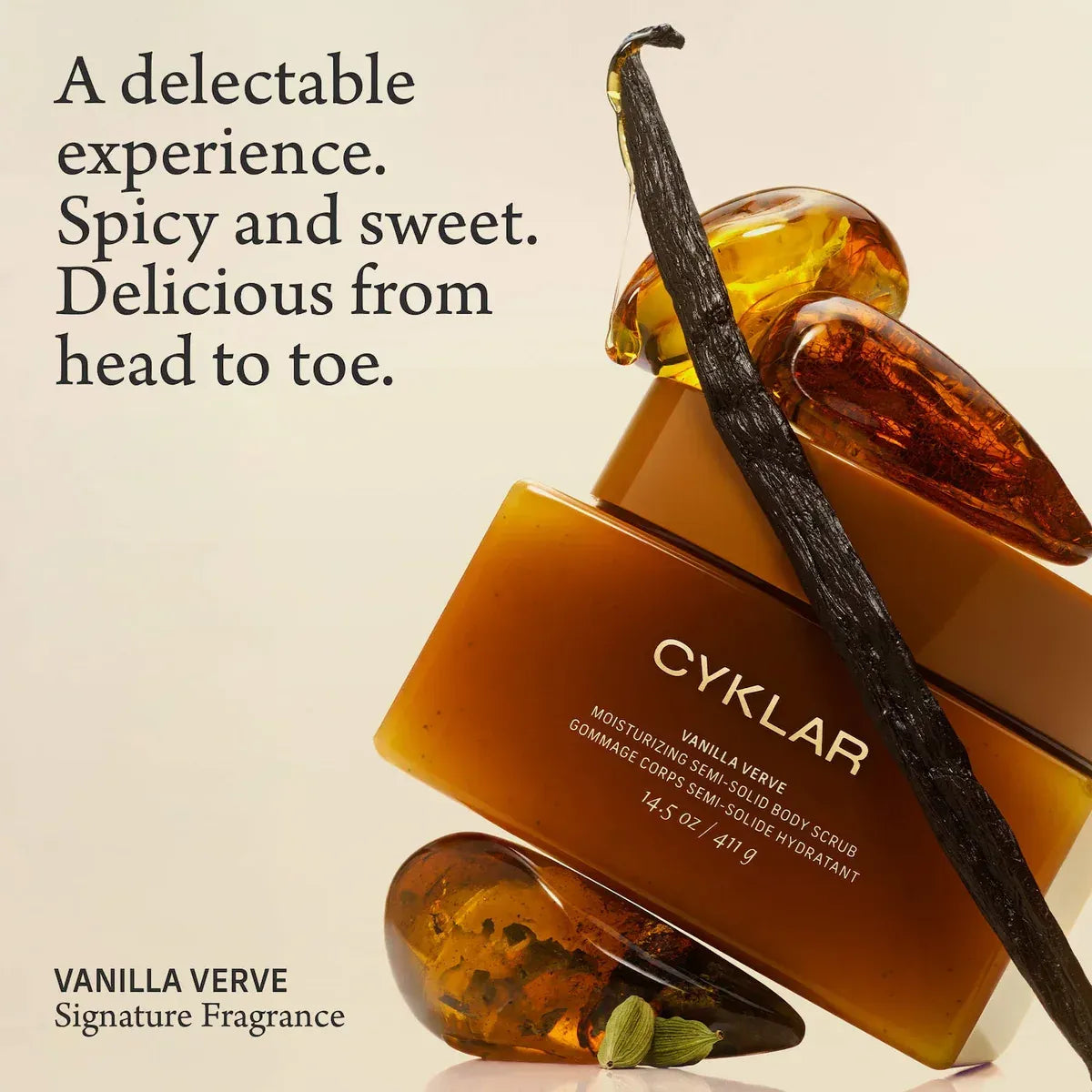 CYKLAR Vanilla Verve Moisturising Body Scrub with Shea Butter