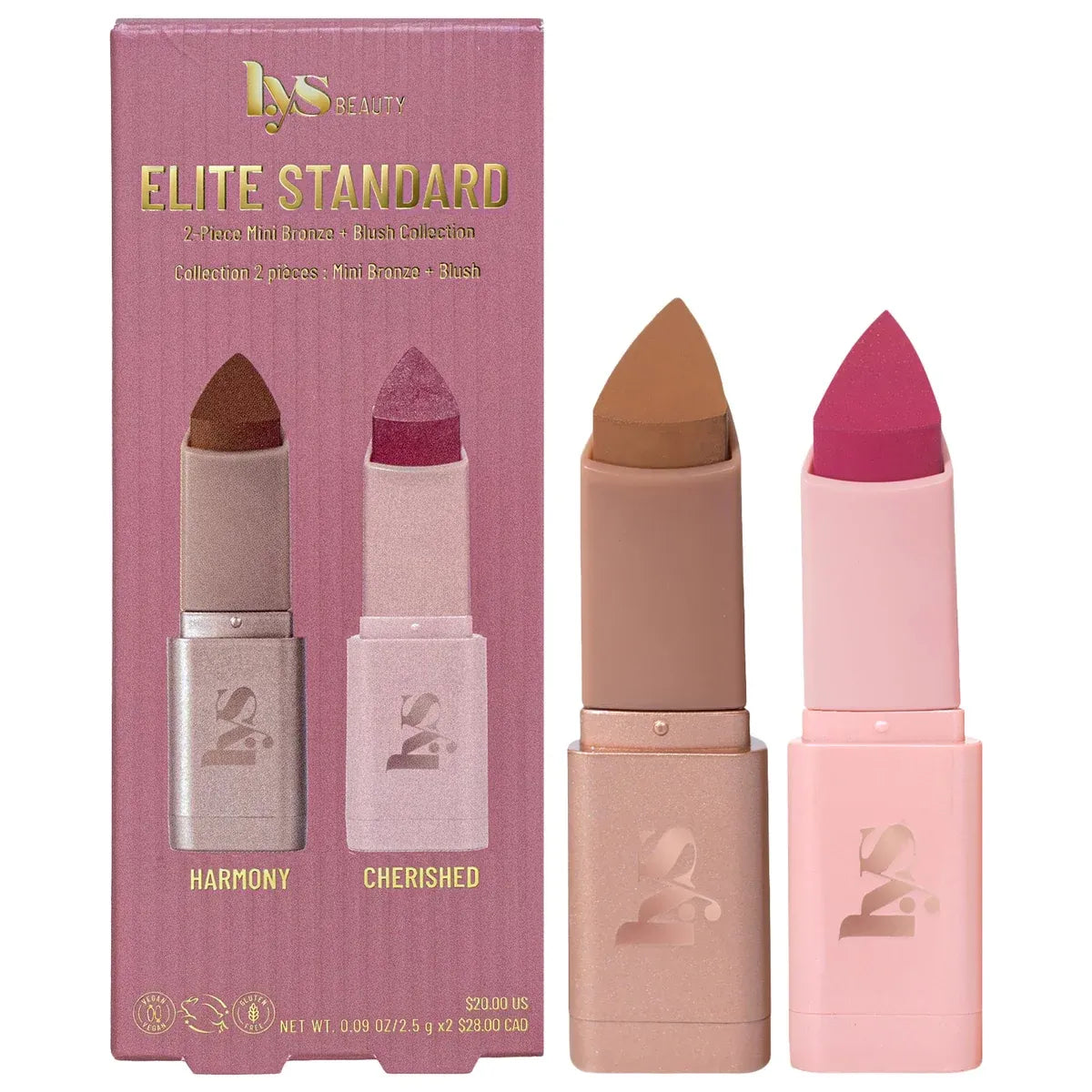 LYS Beauty Mini Elite Standard Bronze + Blush Duo